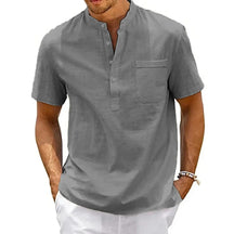 Camisa Masculina de Linho e Algodão