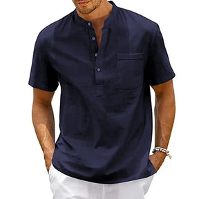 Camisa Masculina de Linho e Algodão