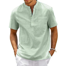 Camisa Masculina de Linho e Algodão