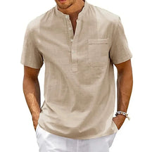 Camisa Masculina de Linho e Algodão